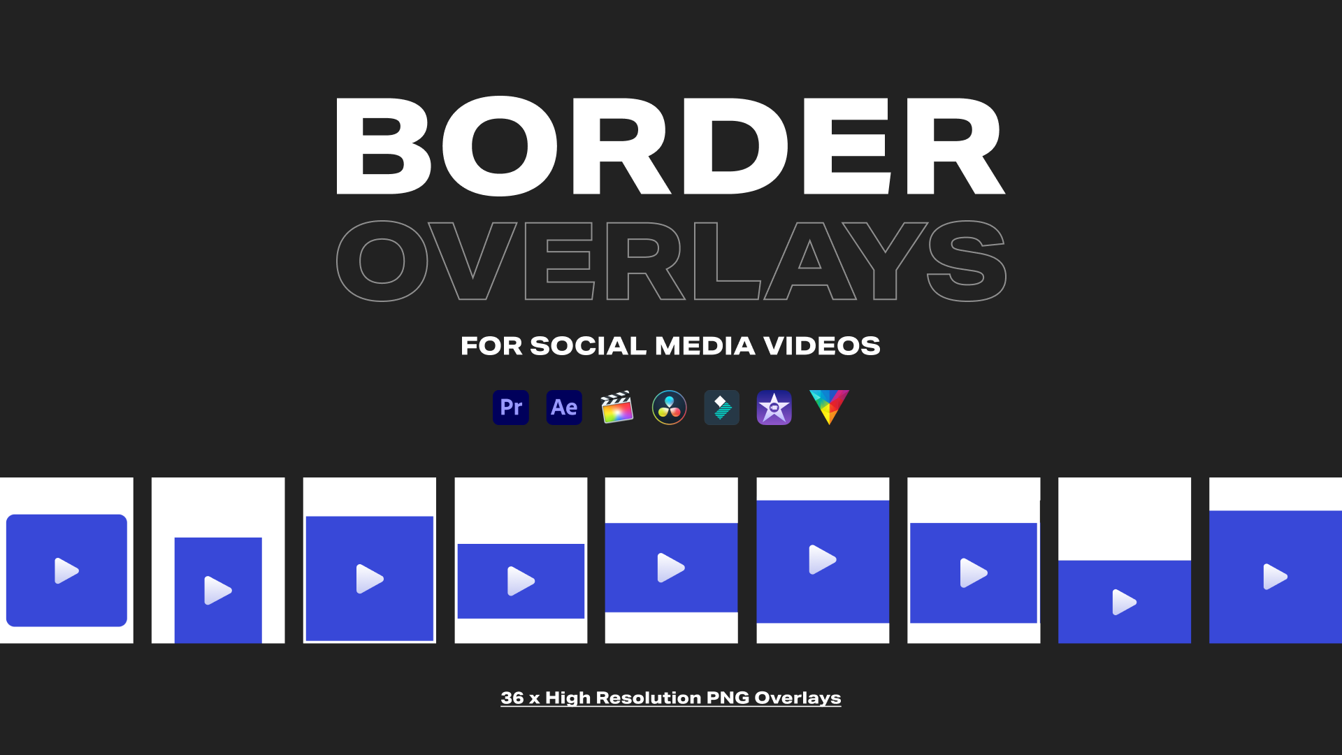 Instagram Video Banner Overlays (36 Pack)