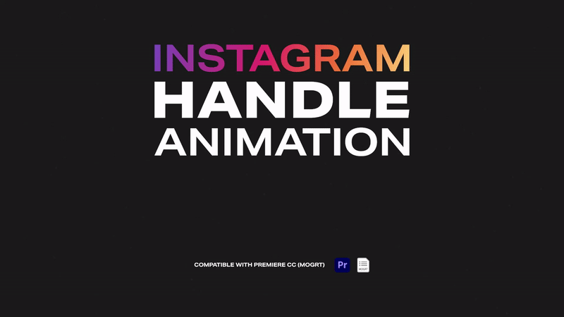 Instagram Handle Animation (MOGRT/PREMIRE CC)